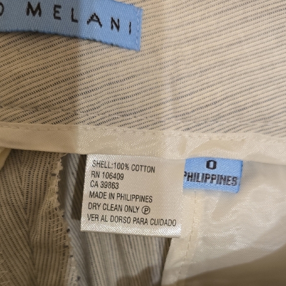 ANTONIO MELANI Cream and Gray Flare Pants - Picture 3 of 14